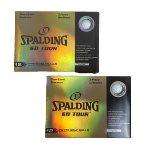Spalding SD Tour Level Distance Golf Balls‎ White 12 Count New In Box